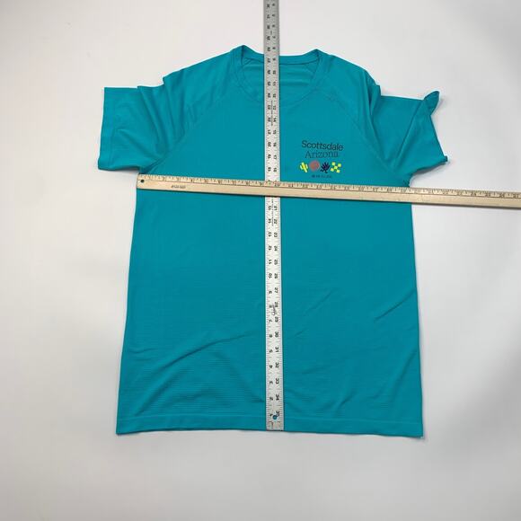 Lululemon T Shirt Men M Medium Jamaica Blue Scottsdale Arizona 10K Tour 2023 Run - Picture 4 of 9